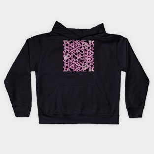 Kaleidoscope Baby Pink Heart Pattern Kids Hoodie